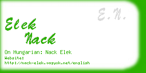 elek nack business card
